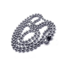 Halsband Med Lönnlöv I Ren Titan, Svart, Kedja