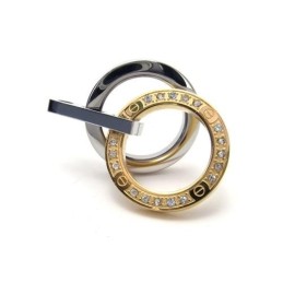 Halsband Med Hänge I Guld Och Silver I Ren Titan