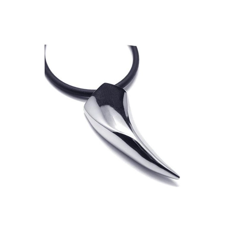 Herrhalsband Med Djurtänder I 316L Ren Titan Herrhalsband Med Djurtänder I 316L Ren Titan