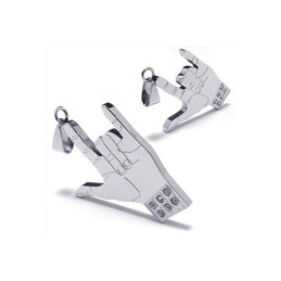 Herrhalsband I Silver Med Hänge I Rent Titan (Ny)