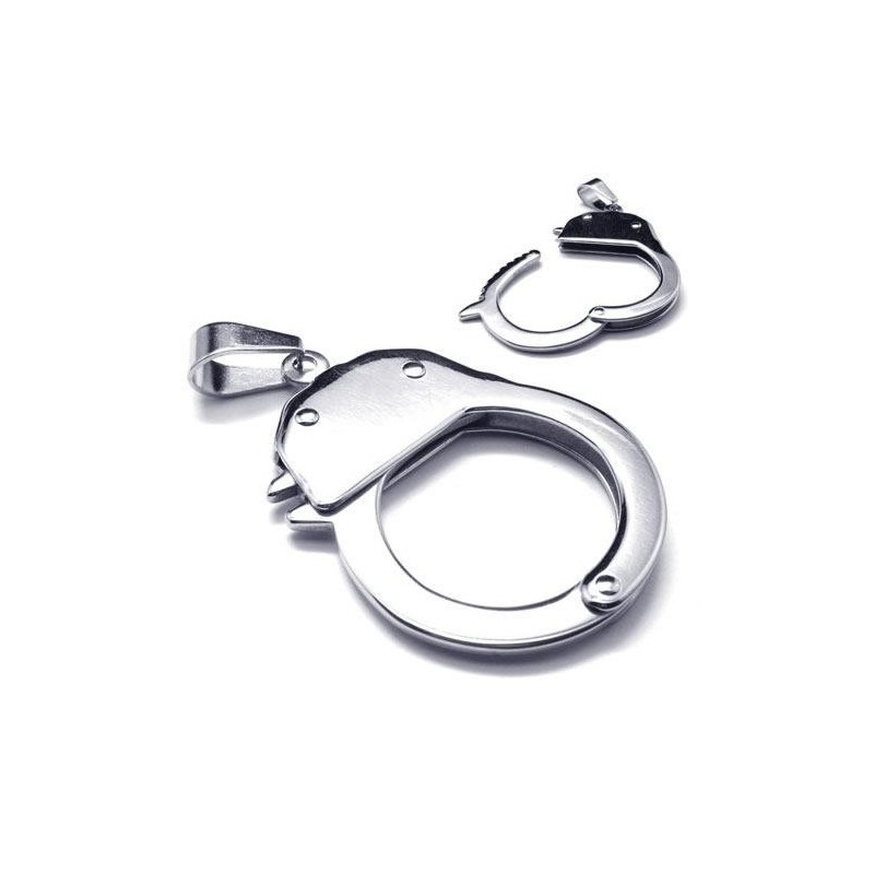 Herrhalsband I Silver Med Handbojor I Titan Herrhalsband I Silver Med Handbojor I Titan