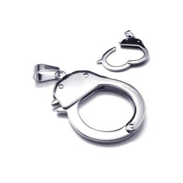 Herrhalsband I Silver Med Handbojor I Titan