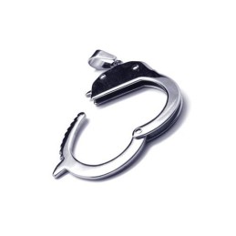 Herrhalsband I Silver Med Handbojor I Titan